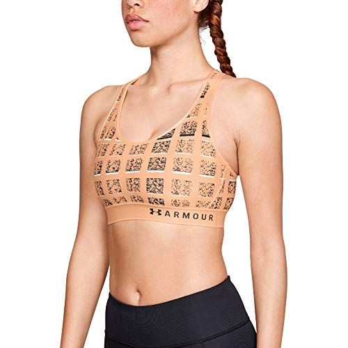 Under Armour Sportbeha met midden-sleutelgatprint voor dames