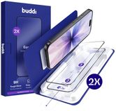 Buddi 2-Pack Screenprotector Geschikt voor iPhone 17 - Easy Fit Tempered Glass met Installatietray