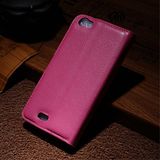 LD Case A000209 hoes lederlook, met kaartsleuven voor Wiko Lenny, roze