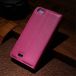 LD Case A000209 hoes lederlook, met kaartsleuven voor Wiko Lenny, roze