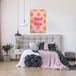 A.S. Création Canvas foto retro bont "Good Vibes" - muurschildering in roze, roze - 50 x 75 cm - DD132652