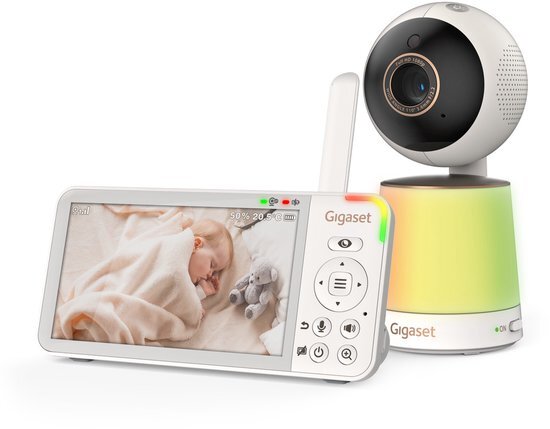 Gigaset Baby 500 Video - HD babyfoon met camera - kleurennachtzicht - sensoren - nachtlampje - rustgevende geluiden - baby monitor