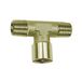 Riegler T-stuk, buiten/binnen/buiten, G/R 3/4, SW 25, werkdruk max. 60 bar, bedrijfstemperatuur max. 150 °C, messing vernikkeld