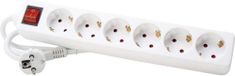 Kopp 120913004 Prise - 6 prises avec interrupteur lumineux - Blanc
