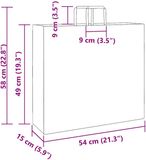 vidaXL Papieren zakken 250 st met hengsels 54x15x49 cm groen