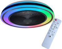 Fonkel Plafondventilator Cuba Zwart met Afstandsbediening en LED Lamp