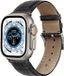 Strap-it bracelet montre connectée - Cuir - Convient pour Apple Watch Ultra - Noir - 49mm
