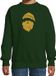 Bellatio Decorations Shoppartners Bv Kerstman hoofd Kerst sweater - groen met gouden glitter bedrukking - kinderen - 98/104