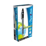 Paper Mate FlexGrip Ultra RT - Zwarte Intrekbare Balpen - Medium - 12 stuks