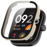 Wigento Xiaomi Redmi Watch 4: kunststof horlogeband + beschermend glas H9, wit