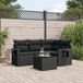 Maison Exclusive - Salon de jardin 5 pièces avec coussins, rotin synthétique noir