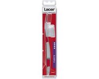 Lacer Tandenborstel Rood/Transparant/Wit Hard