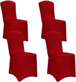 Detex Stoelhoes Set van 4 - Stretch Kreukvrij - Bordeaux Rood