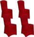 Detex Stoelhoes Set van 4 - Stretch Kreukvrij - Bordeaux Rood