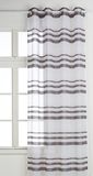 Home Maison 09372-8-AL netto gordijn mousseline gordijnen met horizontale strepen grijs/zilver ronde oogjes 140 x 240 cm