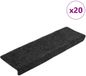 vidaXL Trapmatten zelfklevend 20 stuks 65x21x4 cm donkergrijs