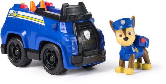 PAW Patrol - politieauto van Chase speelgoedauto met verzamelfiguur duurzaam speelgoed
