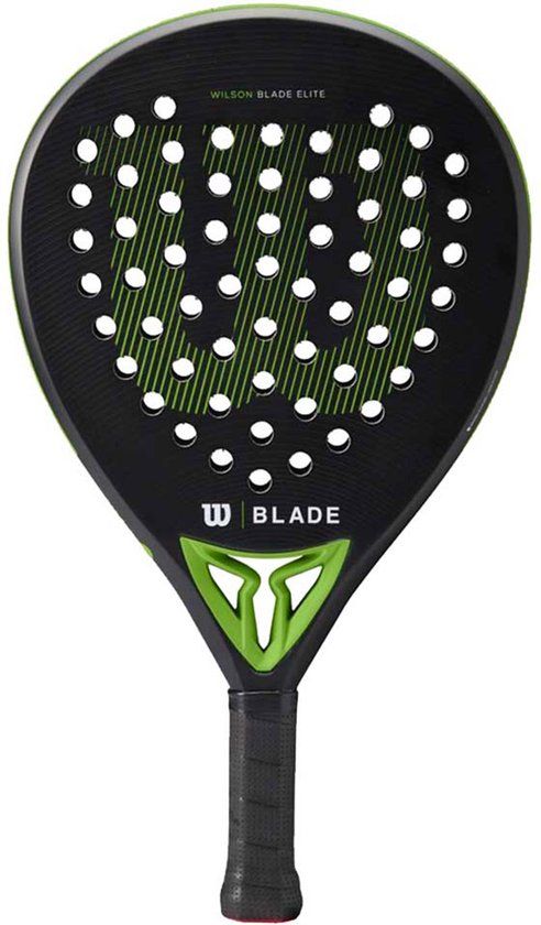 Wilson Blade Elite V2 Padel Racket - Zwart/Groen - Volwassenen - Druppelvormig - 2022