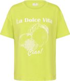 Kaffe KAchelsea T-Shirt Dames T-shirt - Wild Lime