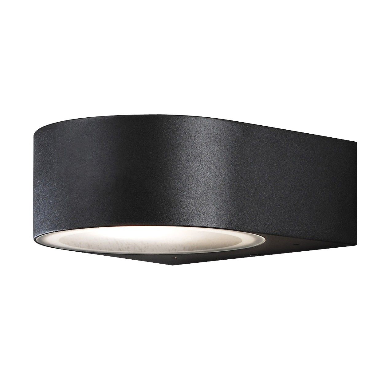 KONSTSMIDE Teramo - Wandlamp schijf flush - matzwart - E27 - 230V