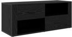 vidaXL TV Kast 100 x 35 x 40 cm Zwart Eiken Bewerkt hout