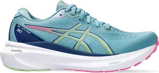 Asics Gel-Kayano 30 Dames - Sportschoenen - Hardlopen - Weg - Maat 37 - Gris Blue/Lime Green