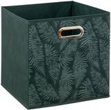 5 Five Simply Smart Opbergmand van bedrukte stof MIX'N MODUL Vert foncé