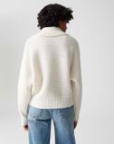Opus Purika Pullover Langarm Weiß Damen Erwachsene