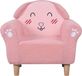 Merkloos / Sans marque Wan GmbH Kinderbank met Geborduurde Dierenmotieven - Peuterfauteuil voor Jongens en Meisjes - Roze