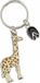 Nature Planet Aps Metalen sleutelhanger van een giraffe - 5 cm - Dieren cadeau artikelen - Kinderen