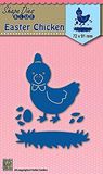 Nellie Snellen SDB030 Snijmal Easter Chicken - Kip met nest en eieren - 7,2 x 9,1 cm