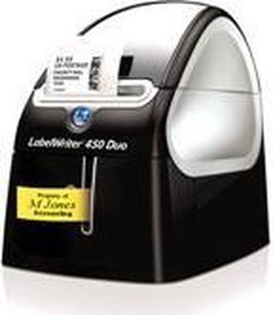 DYMO LabelWriter 450 Duo Label Printer - Direct Thermal - 600 x 300 DPI - Black/Silver