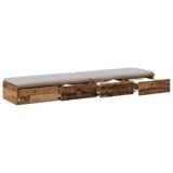 VidaXL Bedlades oudhout 150 x 36,5 x 16,5 cm bewerkt hout