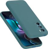 Cadorabo Hoesje geschikt voor Motorola EDGE 30 in LIQUID GROEN - Beschermhoes gemaakt van flexibel TPU silicone Case Cover