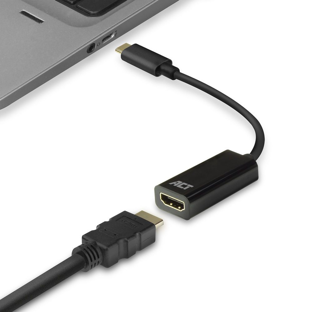 ACT AC7305 USB-C naar HDMI Adapter - 0.15m - Zwart
