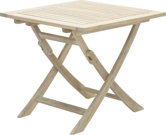 Garden Impressions Kent Folding Table 80x80 cm - Brown