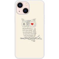 Apple Siliconen hoesje compatibel met iPhone 13 Mini I Love Owls