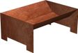 CORGARDEN Strato brasero de jardin, 50 x 70 x 30 cm, acier corten