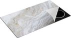 Chefcare Inductie Beschermer Witte Marmer - Abstracte Kunst - 95x55 cm - Inductie Mat