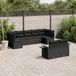 Maison Exclusive - Ensemble de meubles de jardin 9 pièces avec canapé et coussins, noir, en polyrotin