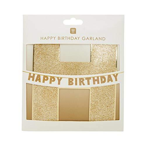 Talking Tables Letterbanner ‘Happy Birthday’ Goud Glitter - 3 Meter