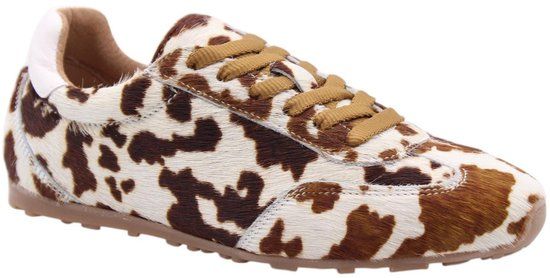 Dwrs - Lage sneakers - Leer - Vrouwen - Creme - Maat 40