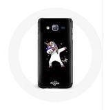 Maniacase Hoesje voor Samsung Galaxy J7 Dab unicorn