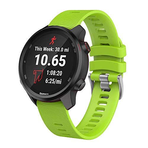 ISABAKE Horlogeband voor Garmin Forerunner 245/645, Vivoactive 3, Vívomove HR - 20mm Siliconen Polsbandjes Armbanden