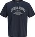 JACK&JONES Heren T-shirt JJEDENVER LOGO TEE SS O-NECK 2PK MP - Zwart - Maat S