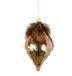Gouden Pailletten Teardrop Kerstbal 14cm