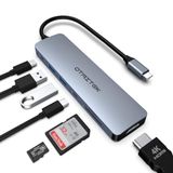 7-in-1 USB C-hub, USB-C adapter MacBook Pro/Air iPad Pro adapter met 4K HDMI-uitgang, PD 100 W, 2 * USB-A 3.0, USB-C 3.0 TF-kaartlezer, compatibel met laptop, Surface Pro 8 en
