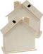 Tirelire maison - Set de 6x pièces - peignable - 10 cm - bois - tirelire hobby/artisanat