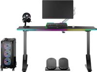 Ultradesk IRON Gamingbureau 132,5 x 60,5 cm Zwart