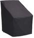 Bikain BI015PR Waterdichte hoes voor tuinstoelen, met verstelbare sluiting, voor binnen en buiten, van polyester en pvc, 107 x 61 x 68 cm, zwart